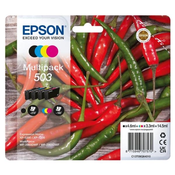 Tinteiro Original Epson 503 Multipack Preto Amarelo Azul Magenta — Recondicionado