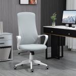 Cadeira de Escritório Ergonómica com Altura Ajustável Função de Inclinação e Encosto Alto 62x56x110 - 119,5 cm Cinza