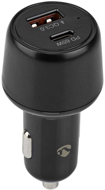 Carregador Isqueiro Duplo USB (1x USB - A + 1x USB - C) 65W - NEDIS
