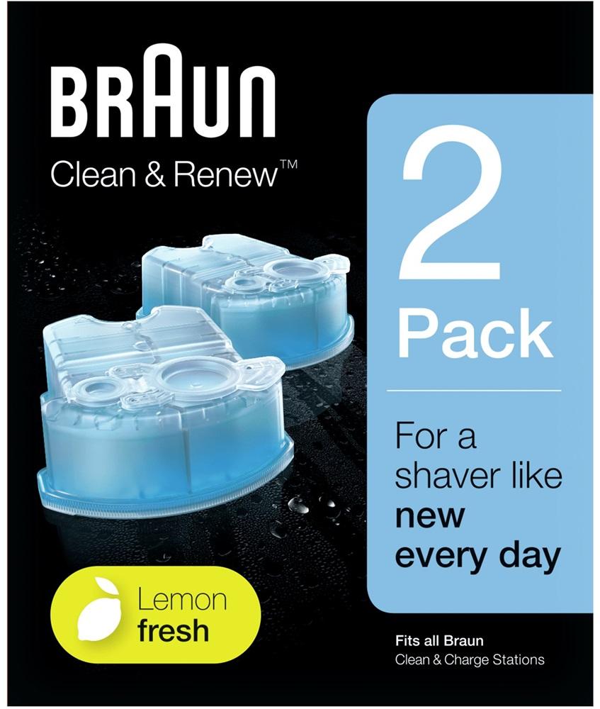 Pack 2x Recarga de Limpeza Clean&Renew CCR2 p/ Máquina de Barbear - BRAUN