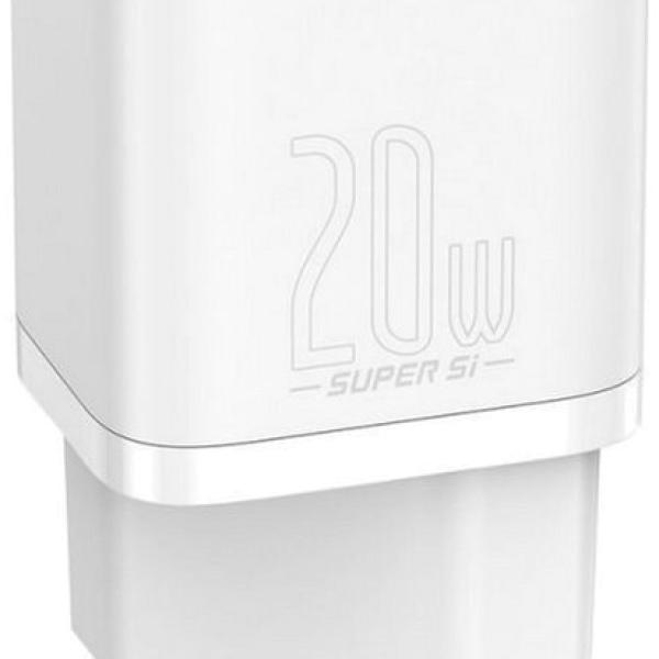 Carregador 20W USB - C (Branco) - BASEUS
