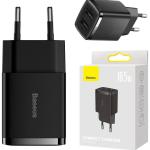 Carregador Compact Duplo USB 10.5W (Preto) - BASEUS