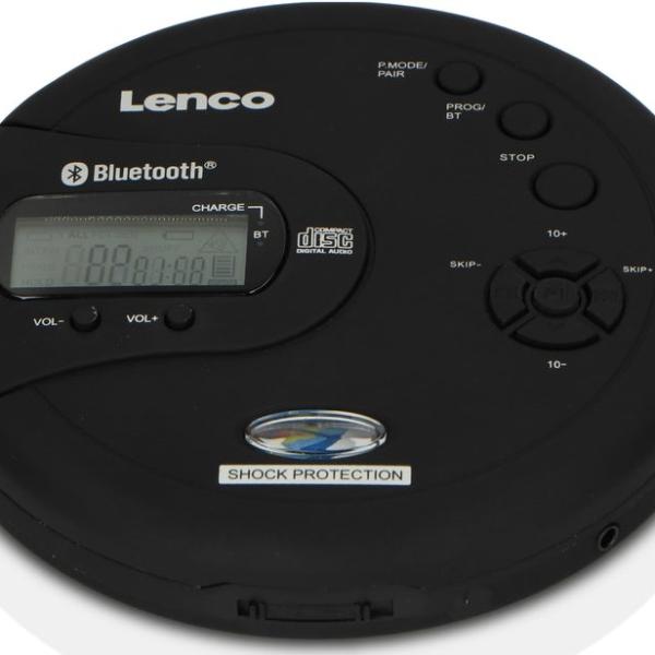 Leitor de CD Portátil c/ MP3 CD 300 (Preto) - LENCO
