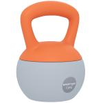 Kettlebell de kg Pesa Russa Preenchida de Areia Metálica e Alça Antiderrapante para Treino em Casa Ginásio Ø21x30 cm Laranja