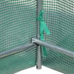 Estufa tipo Túnel 500x200x205 cm Estufa de Jardim com Porta Enrolável e 8 Janelas Cobertura de PE 140 g/m² Verde