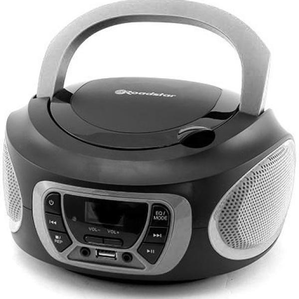 Rádio Portátil c/ CD/MP3/USB (Preto) - ROADSTAR