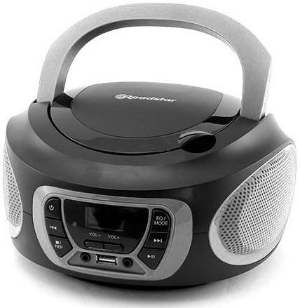 Rádio Portátil c/ CD/MP3/USB (Preto) - ROADSTAR