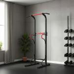Barra de Elevações com Altura Ajustável Estação de Flexões Máquina de Elevações Multifuncional para Treino de Força 98x84x171 - 219 cm Preto