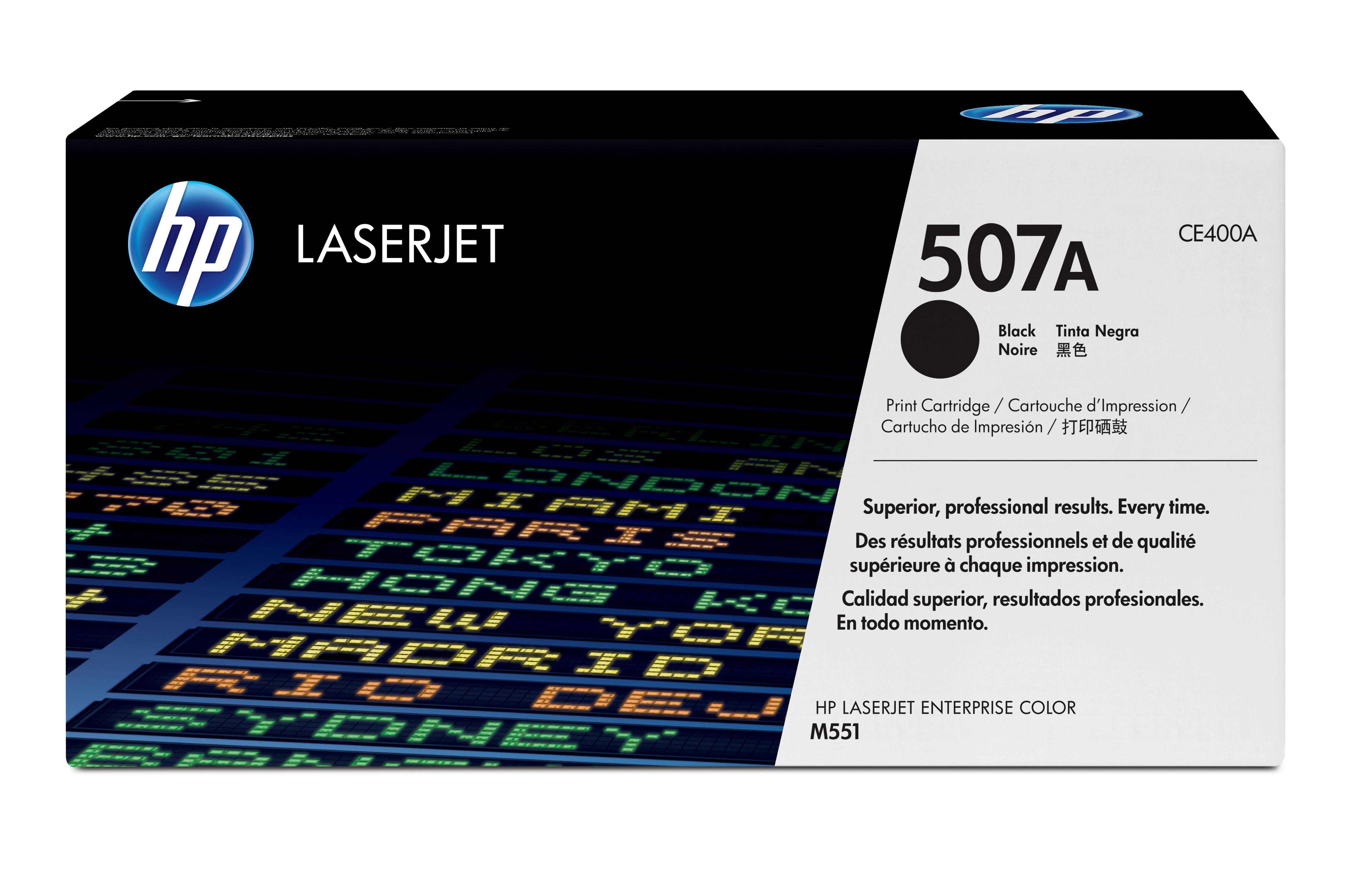 HP 507A Laser cartridge 5500páginas Preto