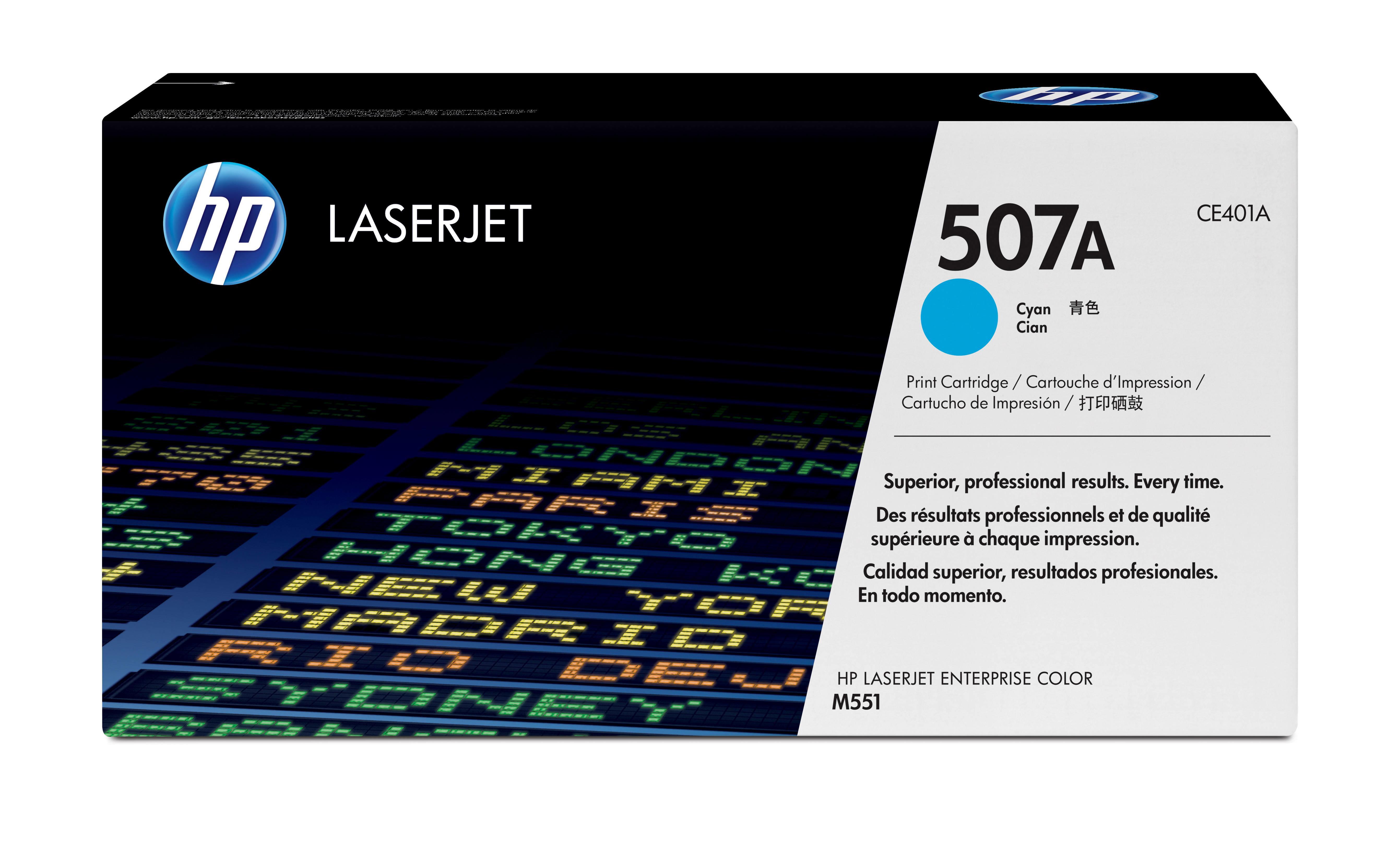 HP 507A Laser cartridge 6000páginas Ciano