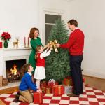 Árvore de Natal Artificial 180 cm com 1687 Ramos e Base Metálica Dobrável, Realista e Frondosa, Verde
