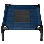 Cama para Animais de Estimação Cama Elevada para Cães Gatos Portátil Tecido Transpirável para Exterior Interior 64x46x18cm Azul