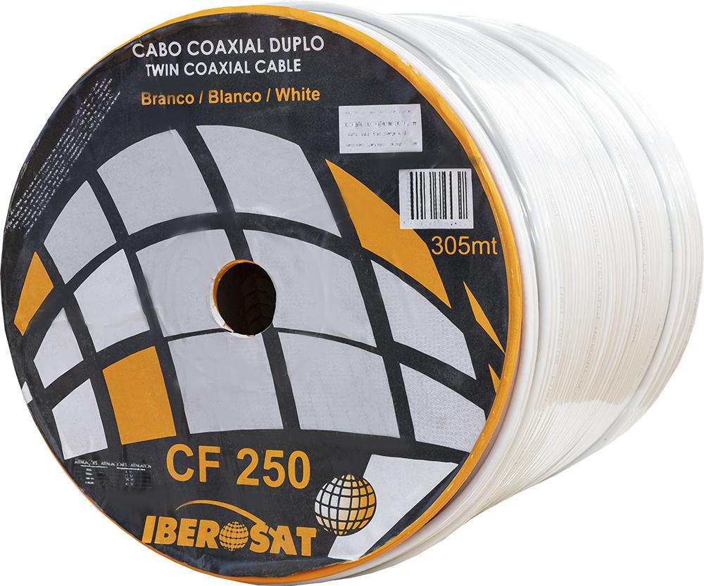 Bobine Cabo Coaxial Duplo Fino RG5 5mm Branco (305 mts) - IBEROSAT