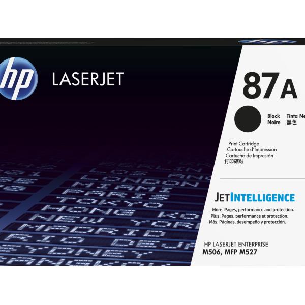 HP 87A Black Original LaserJet Toner Cartridge Laser cartridge 9000páginas Preto