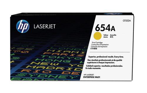 HP 654A Toner a laser 15000páginas Amarelo