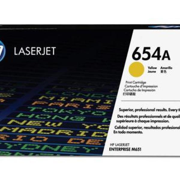 HP 654A Toner a laser 15000páginas Amarelo