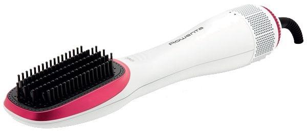 Alisador de Cabelo/Escova Vapor Seca/Alisa 900W (Branco/Rosa) - ROWENTA