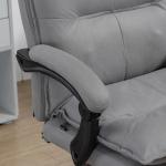 Cadeira de Escritório com 6 Pontos de Massagem e 5 Modos Reclinável com Função de Aquecimento 66x74x114 - 121,5 cm Cinza