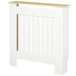 Cobertura Radiador 78x19x83cm Cobertura Radiador de MDF e Melamina de Madeira com Dispositivo Anti - Rolamento Desenho Moderno para Sala de Estar Dormitório Branco