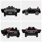 Carro Elétrico Audi TT para Crianças acima de 3 Anos com Controlo Remoto Música e Luzes Bateria 12V 102x60x44 cm Preto