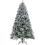 Árvore de Natal Artificial Nevado 210cm com 1021 Ramos e Suporte de Metal Árvore Natalina Nevado para Interior Verde