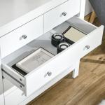 Cómoda com 5 Gavetas com Pés Elevados para Sala e Escritório Estilo Moderno 79x39,5x80,5 cm Branco