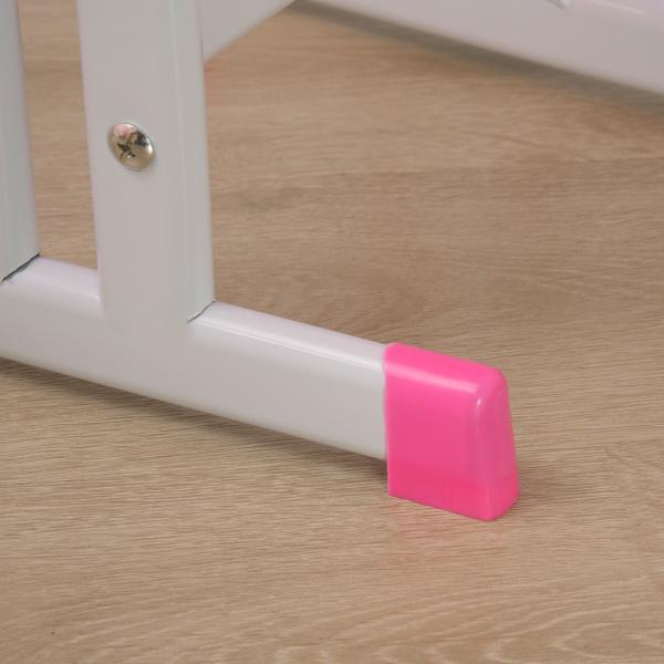 Conjunto de Secretária e Cadeira para Crianças com Altura Ajustável 1 Gaveta e 1 Prateleira para Livros 60x45x90 - 120 cm Rosa