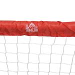 Conjunto de 2 balizas de futebol dobráveis ​​com rede Tetrolon 90x36x 60cm vermelho