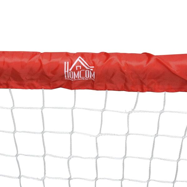Conjunto de 2 balizas de futebol dobráveis ​​com rede Tetrolon 90x36x 60cm vermelho