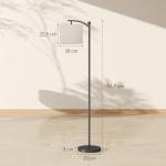 Candeeiro de Pé LED 11 Níveis, Controlo Remoto, Temporizador 60 min, 54,3x30,6x159,6 cm Preto e Creme