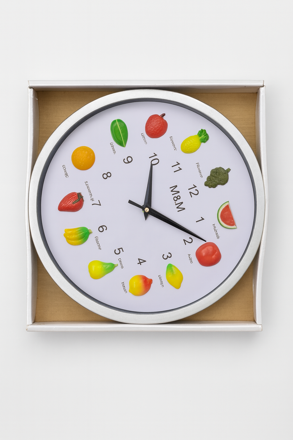 Relógio de Parede M&M – Frutas Decorativas (Modelo 572)