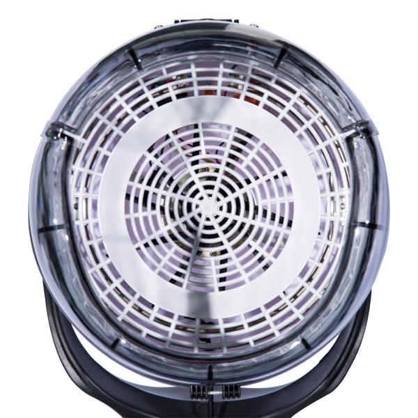 Secador de Cabelo de Coluna de Cabeleireiro com pé e viseira 1180 W potência 65x65x(115 - 165) cm Prata