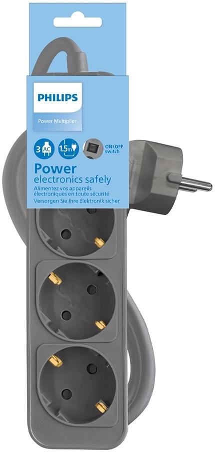 Extensão Tripla c/ Interruptor (1,5 mts) - PHILIPS