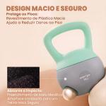 Kettlebell de 8 kg Pesa Russa Preenchida de Areia Metálica e Alça Antiderrapante para Treino em Casa Ginásio 19x19x28 cm Cinzento