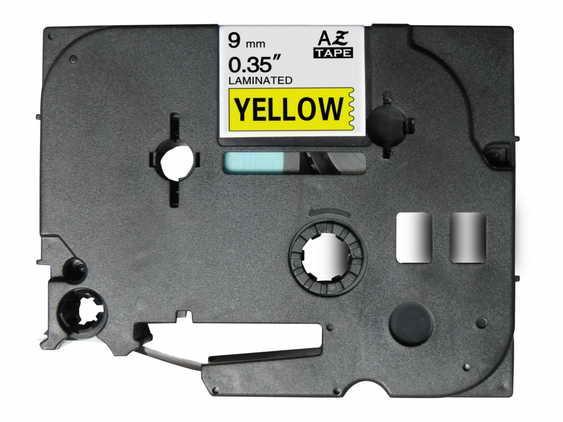 Cinta Rotuladora Generica Brother TZE - 621 TZ - 621 - Preto/Amarelo