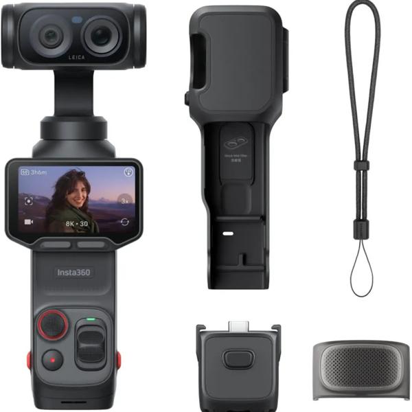 Câmara de Ação Luna Ultra Standard Bundle 47GB (Cosmic Black) - INSTA360