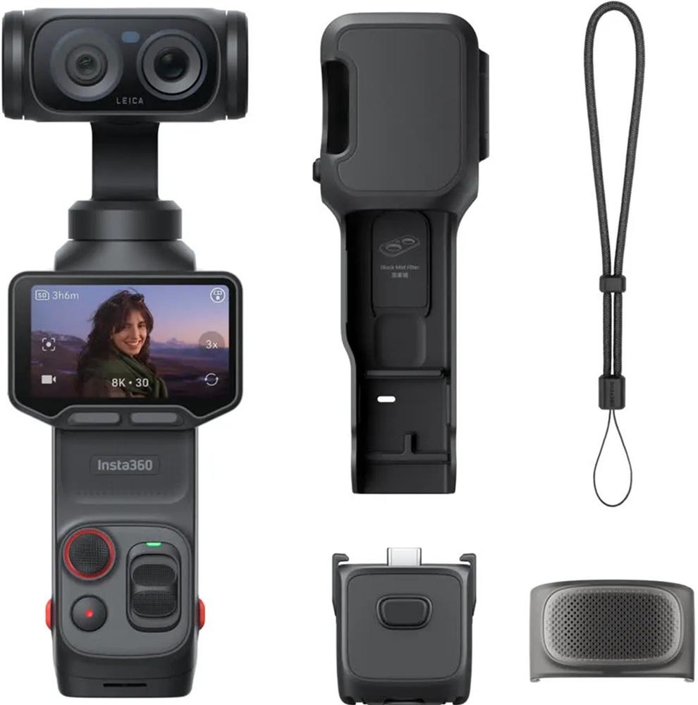 Câmara de Ação Luna Ultra Standard Bundle 47GB (Cosmic Black) - INSTA360