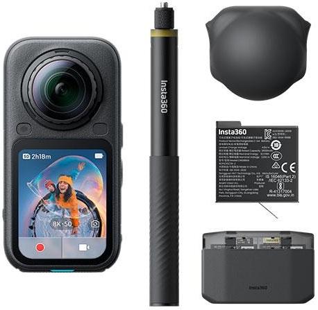 Câmara de Ação X6 Essentials Bundle (Midnight Black) - INSTA360
