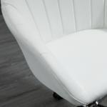 Cadeira de Escritório Operativa Giratória com Altura Ajustável Encosto e Apoio para os Braços 60x59x79 - 89cm Branco