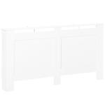 Cobertura para Radiador em MDF com Ripas e Prateleira Superior 151,5x19x82 cm Branco