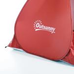 Tenda Pop - up Instantâneo e Portátil com Janelas Protetoras para Piquenique Praia e Camping com Proteção UV vermelho