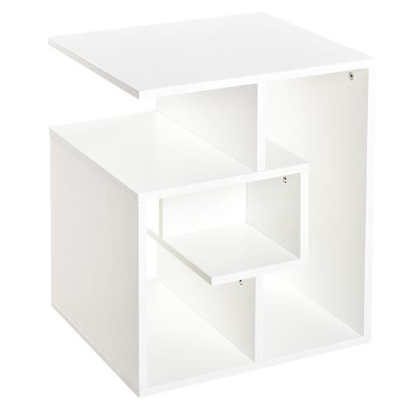 Mesa de Apoio mesa auxiliar para sala e quarto estante para arrumação 45x40x55 cm Branco