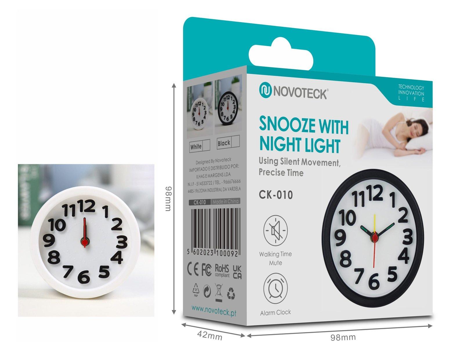 Despertador Moderno NOVOTECK CK-010 Branco