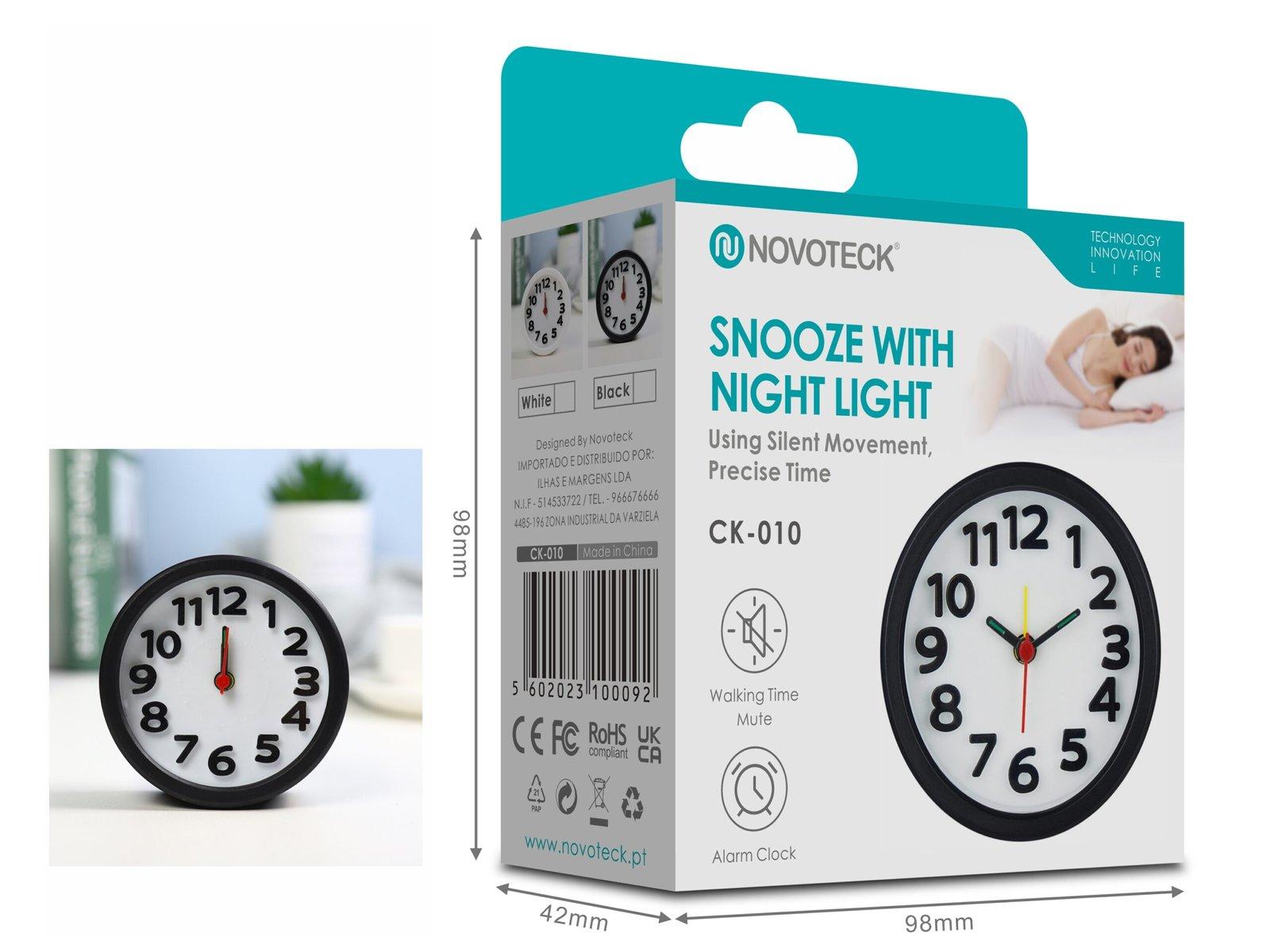 Despertador Moderno NOVOTECK CK-010 Negro