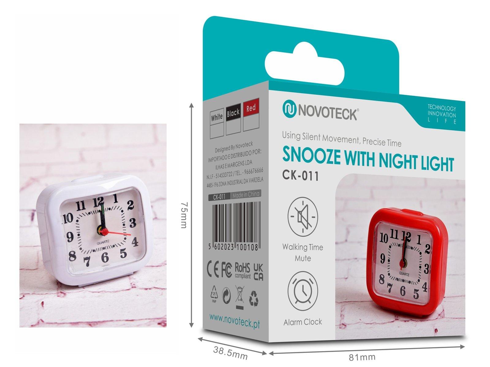 Despertador Estilo Retrô NOVOTECK CK-011 Branco