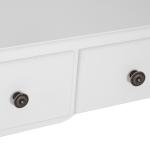 Toucador de Maquilhagem com Banco MDF e Madeira Maciça 80x40x140cm Branco