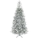Árvore de Natal Artificial 210 cm Árvore de Natal Nevada com 1154 Ramos Base Dobrável e Fácil de Montar Verde