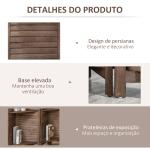 Biombo Dobrável de 4 Painéis de Madeira 162x170 cm Divisória de Ambiente com 3 Prateleiras Nogueira