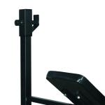 Banco de Musculação Multifuncional com Altura Ajustável de 3 Níveis para Treino de Corpo Inteiro 175x98x130 cm Preto