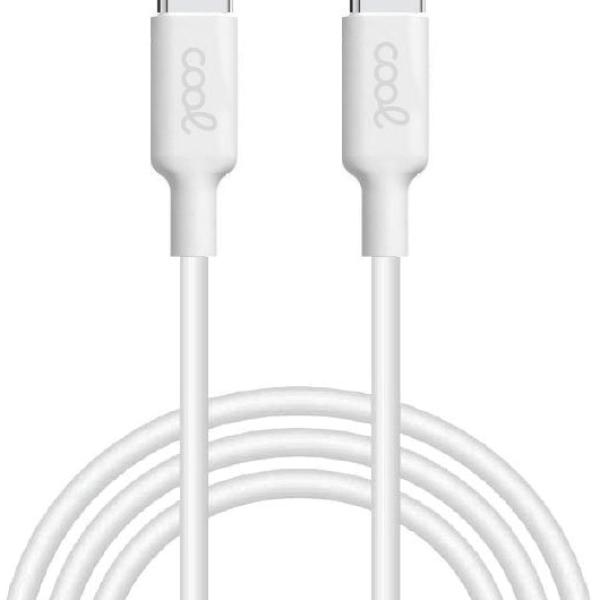Cabo USB Tipo - C Macho - Tipo - C Macho 1m (Branco) - COOL
